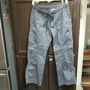 Women's DICKIES Relaxed Gray Drawstring Cargo Pants Small Petite